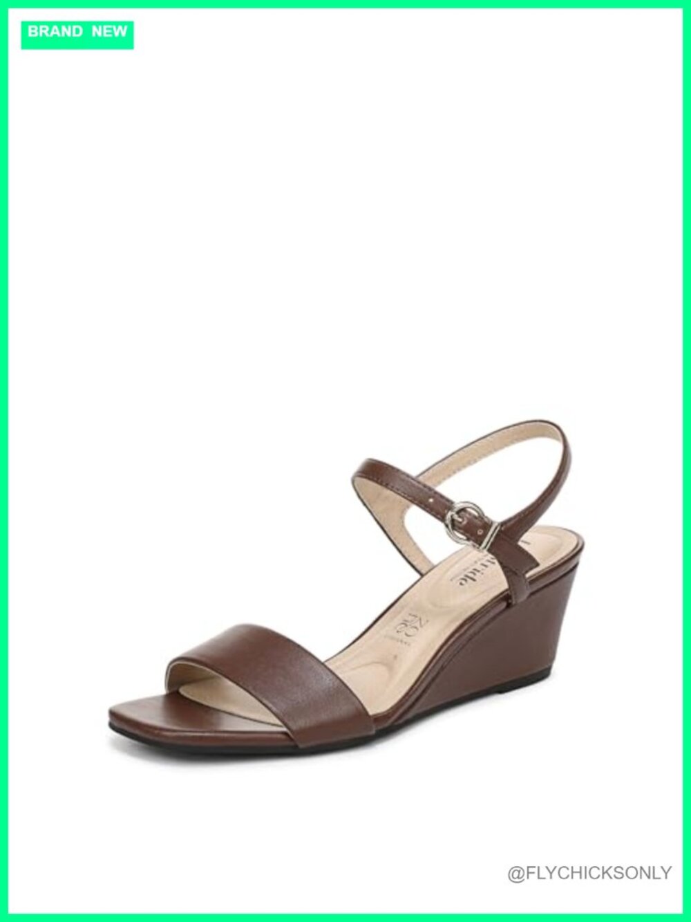 LifeStride Sawyer Wedge Sandal with Faux Leather Upper and Buckle Closure